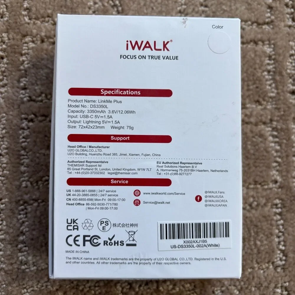 iWALK Portable Charger Power Bank Compatible iPhone 13/12/12 Pro Max/11 Pro/8